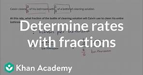 Determining rates with fractions | 7th grade | Khan Academy