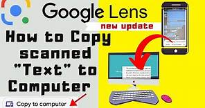 How to Copy Scanned "Text/ Handwritten Notes" from Google Lens To Computer | copy and paste to PC?