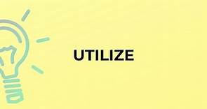 What is the meaning of the word UTILIZE?