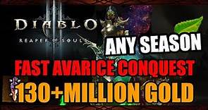 Diablo 3 - How to Finish Avarice Conquest Fast