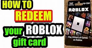 HOW TO use your ROBLOX Gift Card!