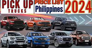 Pick up trucks Price List in Philippines 2024