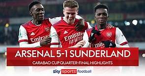 Arsenal 5-1 Sunderland: Eddie Nketiah scores hat-trick to steer Gunners into Carabao Cup semi-finals