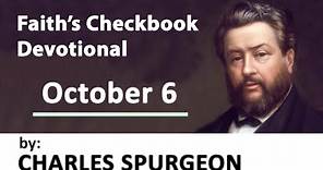 * October 6 ~ The Leadership of Our Guide | Charles Spurgeon | Devotional | Faith's Checkbook
