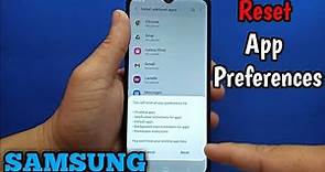 How to reset app preferences on Samsung Galaxy A02 | Security