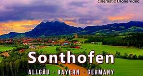 Sonthofen by drone, Allgäu - Allgäuer Alpen Germany - Wandern in Oberstdorf 2021