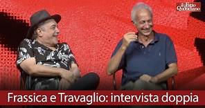 Nino Frassica e Marco Travaglio, la surreale intervista doppia alla festa del Fatto