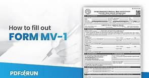 How to Fill Out Form MV-1: Georgia Vehicle Title Application Online | PDFRun