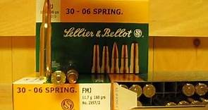 30-06 Springfield 180 Grain FMJ Ammo By Sellier Bellot - SB3006A at SGAmmo.com