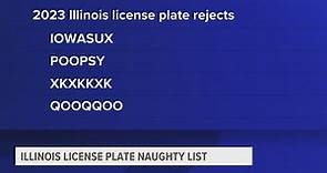 Illinois Secretary of State reveals rejected personalized license plates
