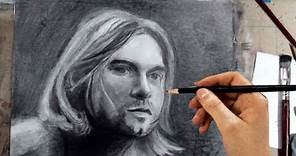 How to Draw Kurt Cobain Step by Step Portrait