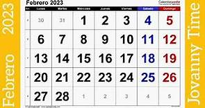 Calendario - Febrero 2023