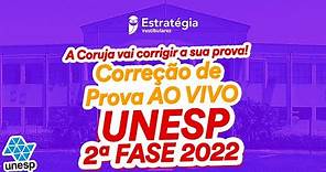 🔴 GABARITO UNESP 2022 - 2ª Fase – Correção de prova AO VIVO