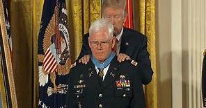 President Donald Trump awards medal of honor to Vietnam medic Retired Army Captain Gary Michael Rose