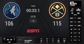 Minnesota Timberwolves @ Denver Nuggets | NBA on ESPN Live Scoreboard