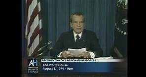 President Nixon's Resignation Address
