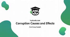 Corruption Causes and Effects | Free Essay Sample