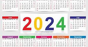 2024 Calendar Free Download | 123FreeVectors