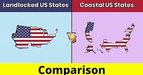 Landlocked United States vs Coastal United States | Coastal USA vs Landlocked USA | Data Duck 2.o