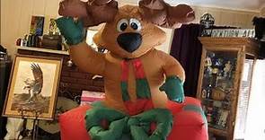 RARE Inflatable Pop-Up Christmas Moose by Chrisha Creations