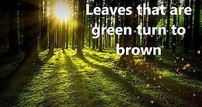 Simon & Garfunkel Leaves that are green - live (with lyrics)