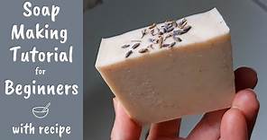 Soap Making Tutorial for Beginners - Full Demonstration & Cold Process Soap Beginner Recipe
