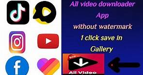 How to download video without watermark |All video downloader without watermark