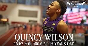 Quincy Wilson Runs 46.67 For 400m At 15 Years Old, Wins New Balance Nationals