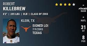Robert Killebrew 2003 Outside Linebacker Texas