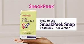 How to use SneakPeek Early Gender DNA Test Snap FastTrack At Home | Full version for US customers