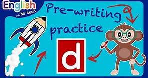 🖍️ How to write the letter 'd' |🔤 Building pre-writing skills: Letter formation 🚀 and tracing 👆🏻