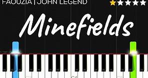 Faouzia & John Legend - Minefields | EASY Piano Tutorial