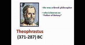 Theophrastus. Father of Botany. Biography