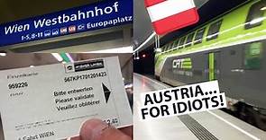 🇦🇹 AUSTRIA - How to GET AROUND! | Airport Transport, Vienna U-Bahn, Vienna to Salzburg Train