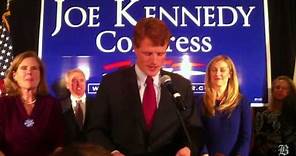 Joe Kennedy wins gives his victory speech