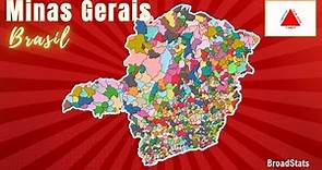 MINAS GERAIS: Mapa do Estado de Minas Gerais e das Cidades Mineiras🔴⚪️⚫️
