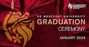DMU January Graduations 2024: Wednesday 24 January 10am