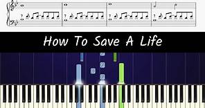 How to play piano part of How To Save A Life by The Fray (sheet music)