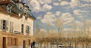 La barque pendant l'inondation, Port Marly de Alfred Sisley - Reproduction tableau