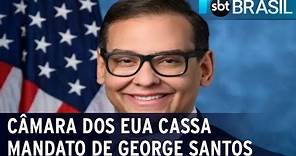Brasileiro George Santos tem mandato cassado nos EUA | SBT Brasil (01/12/23)