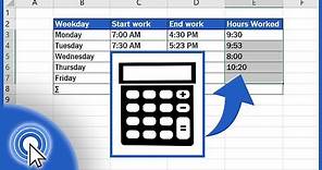 How to Calculate Hours Worked in Excel