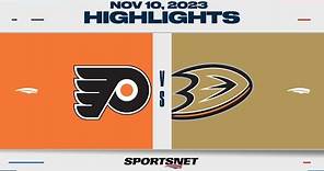 NHL Highlights | Flyers vs. Ducks - November 10, 2023