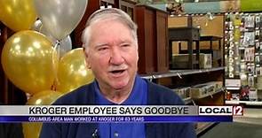 Kroger employee says goodbye after 63 years with company