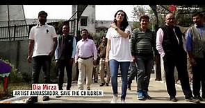 Dia Mirza's Visit to Save the Children's Education Project in Delhi