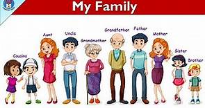 Family Members With Names | My Family Members | Types of Family | Nuclear and Joint Family | Family