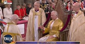King Charles III receives Jewelled Sword of Offering and spurs to a Byzantine chant