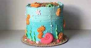 Under The Sea Cake Tutorial | BEGINNER'S CAKE DECORATING