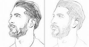 Cómo dibujar, comment dessiner à Sergio Ramos PSG.