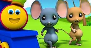 Tres ratones ciegos | rima de ratón para niños | Canciones Infantiles | Bob Train Three Blind Mice