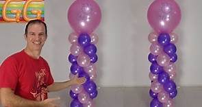 como hacer columnas de globos - decoracion con globos - arreglos con globos